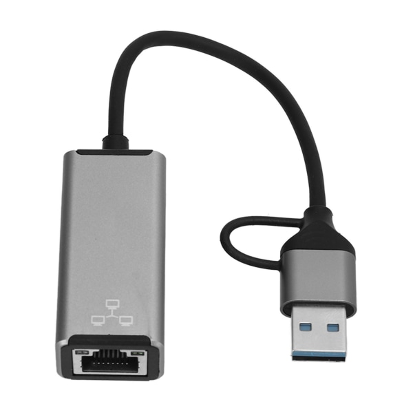 Type C - Ethernet-sovitin USB A - RJ45 verkkosovitin kannettaville tietokoneille matkapuhelimille tableteille