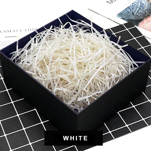 Silputtu valkoinen Kraft Raffia -paperitäyte - 100 grammaa