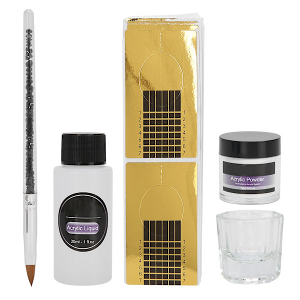 ROSALIND Krystallpulversett Manikyr DIY Akryl Liquid Cup Profesjonell Nail Art ToolWhite