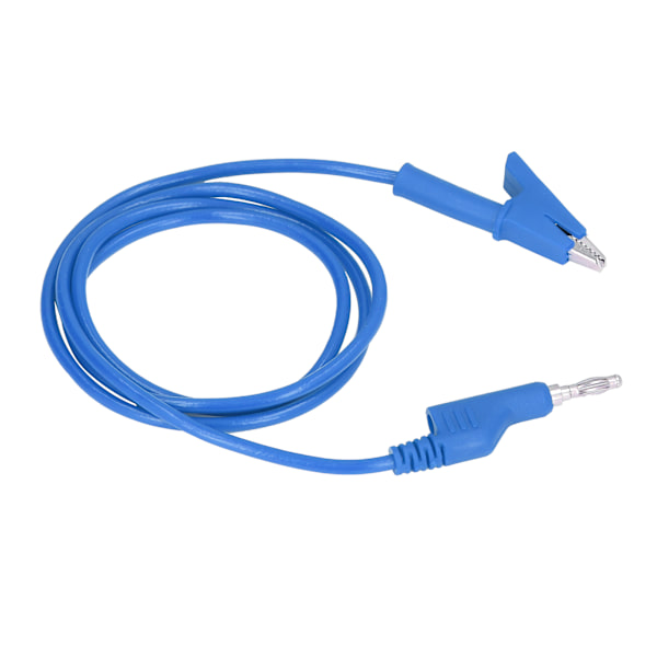 Krokodilleclips-testledninger Bananstikledningskabel Fleksibel til elektrisk test J.70035-1 4 mmBlå