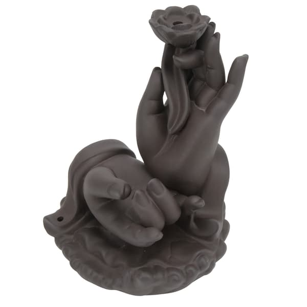 Buddha Hånd Vandfald Røgelsesbrændere Røg Vandfald Moderat Størrelse Tilbageløbsrøgelsesholder til Soveværelser Studier Kontorer