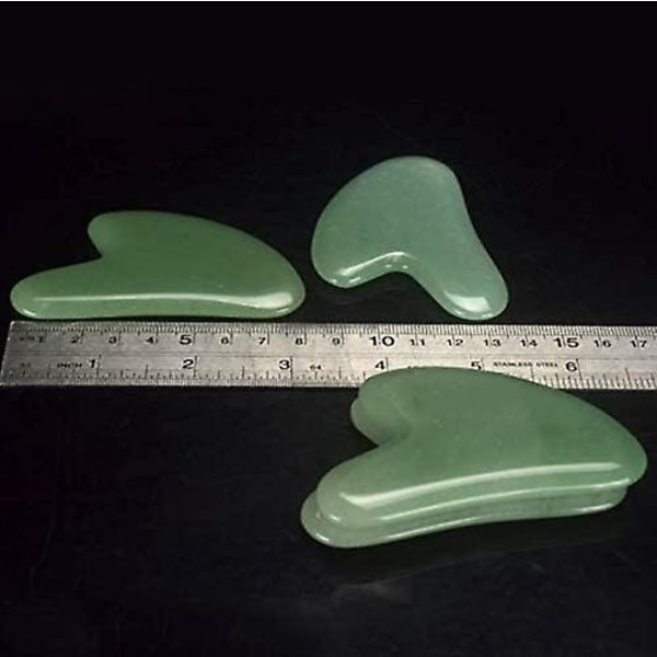 Naturlig Jade Gua Sha-brett for ansikts- og kroppsmassasje, spa-akupunktur, skrapingsterapi