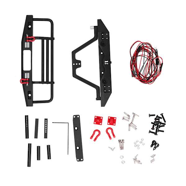 Front Bumper and Rear Bumper Set for TRX‑4/SCX10/90046/90047 1/10 RC Remote Control Car