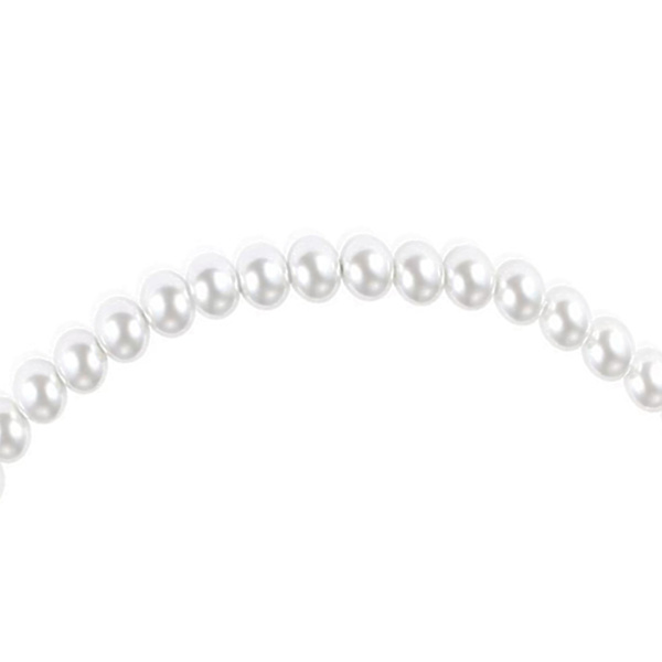 Simulerat pärlhalsband Runt Smidigt Enkellager Elegant Imitation Pärlhalsband för Kvinnor Män 13,8 Längd