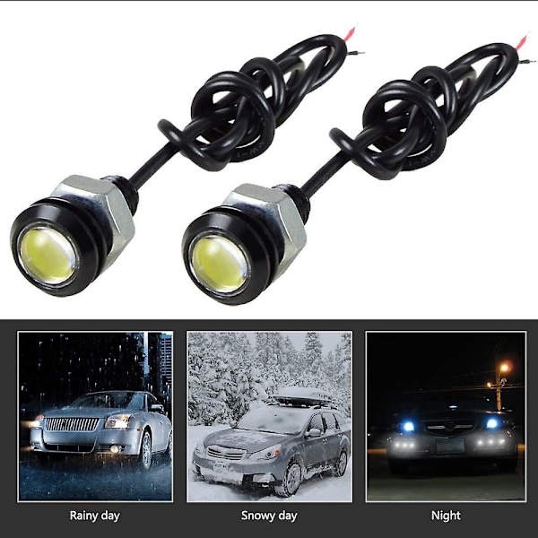 Eagle Eye LED-valot 1.5W DRL Päiväajovalot Autoille (12V, Punainen)