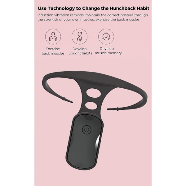 Smart Posture Corrector med Chip Sensor Vibrationspåmindelse til Ryg- og Skulder Smertelindring