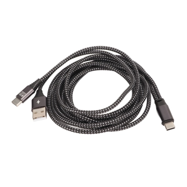 2 i 1 USB Type C Splitter Bærbar Hurtiglading Usb C Splitter Type C OTG Datakabel Adapter