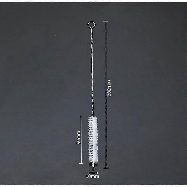 Stålbørste, Nylon Rørrenser 7.87-tommer X 2/5-tommer Sett med 10