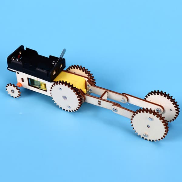 Elektrisk Gear Shuttle Kit Gør-det-selv Studerende Pædagogisk Model Kit Harmløs Gear Bil