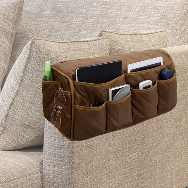 Soffa Arm Hängande Organizer Soffa Arm Förvaringsväska Soffa Armstöd Organizer för TV Fjärrkontroll Kaffe