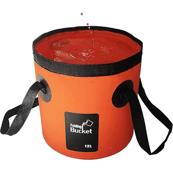 Hopfällbar Hink, 11 Liter Multifunktionell Portabel Hopfällbar Fiskehink - Hopfällbar Diskbänkshink - Vattenbehållare för Fiske, Camping, Gar