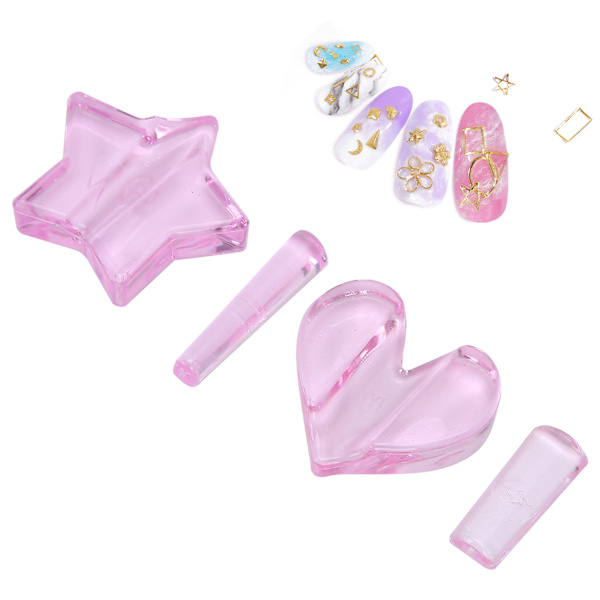 Neglepræget form Stjerne Hjerteform Nail Art Metalramme Bøjningsforme Manicureværktøj