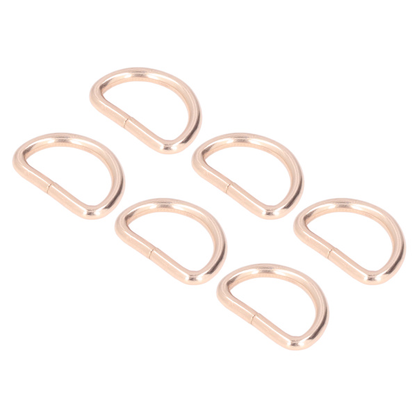 100 stk. D-ringe, robuste, holdbare, blanke, bred anvendelse, farveægte, nem montering, metal D-ringe, guld