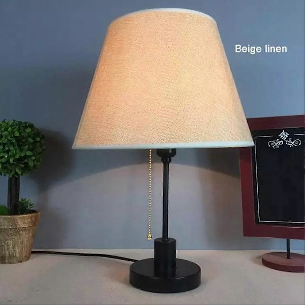 Bordlampe Lampeskærm Tilbehør E27 Nedre Diameter 30cm Gul