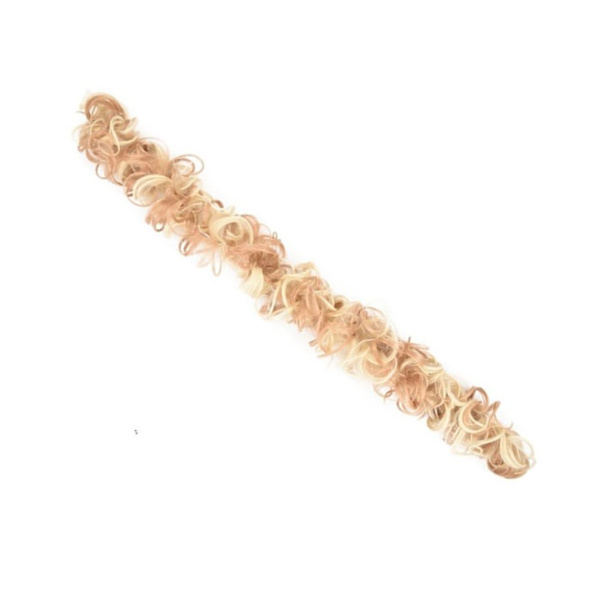 Snurret rotete parykk bun parykk vikle hårbånd Kjemisk fiber parykk stropp dekorasjon 80CM Lengde 18H613