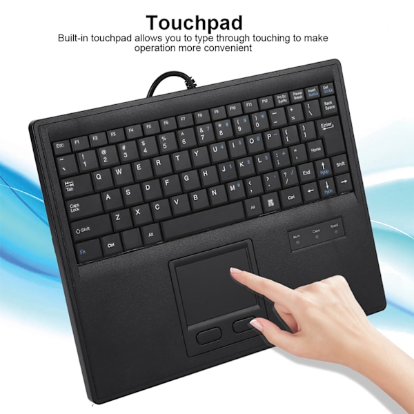 10in Scirrors Fodtaster Tastatur med Touchpad Præcis Touch Control Touchpad Tastatur