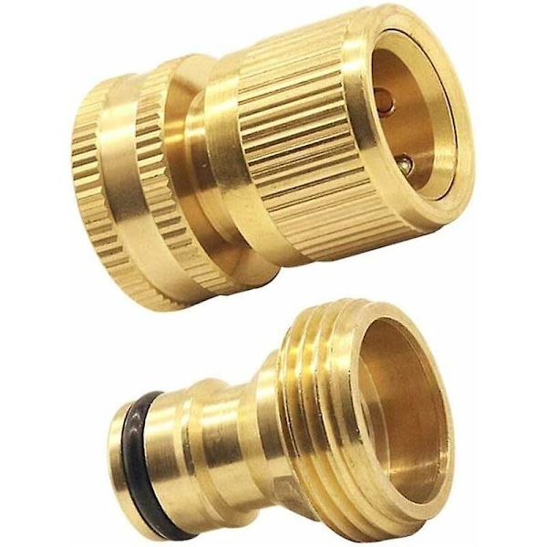 Universal Quick Connect haveslangeadaptere med 3/4" GHT han- og hunfittings til vandhane og sprøjtedyse