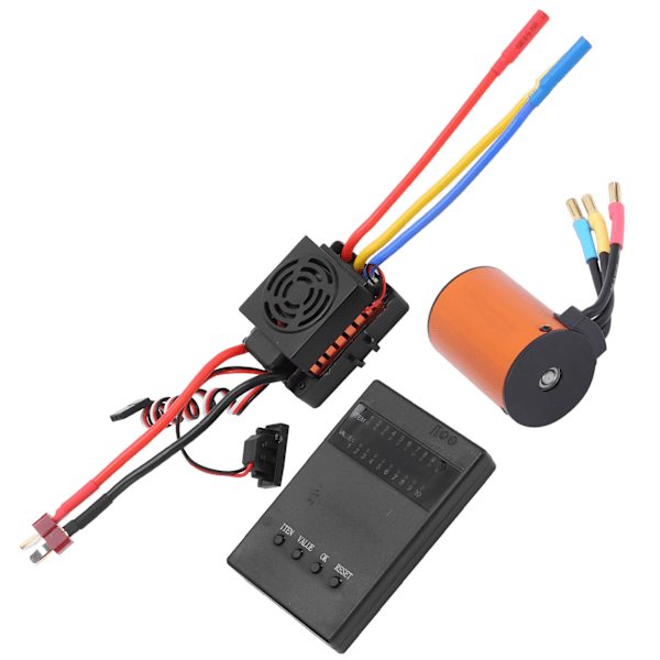 Vandtæt 3650 3100KV Børsteløs Motor 60A ESC Programmeringskort Combo Sæt til 1/8 1/10 RC Bil