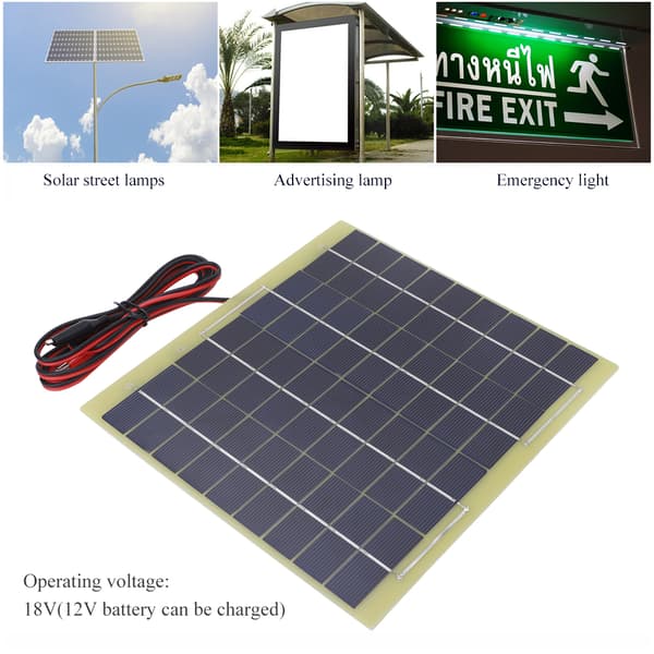6W 18V bærbart solcellepanelmodul for hagelys, gatelys, reklamelamper, lite solsystem