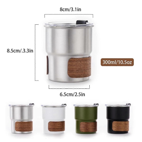 Utomhus Anti-Skållnings Campingmugg Högtemperatur Kaffekopp Grön