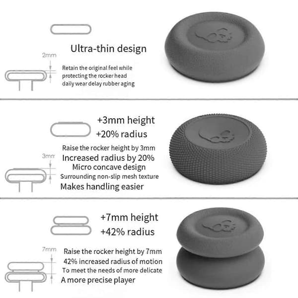 6 st Thumb Grip Caps Non-slip Grips Rocker Button Covers for Game Controller Accessories Yellow