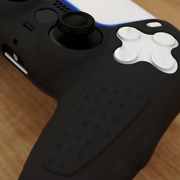 Gamepad Silikonfodral Skydd Halkskydd Gamepad Skyddsfodral för PS5 Spelkontroll Svart