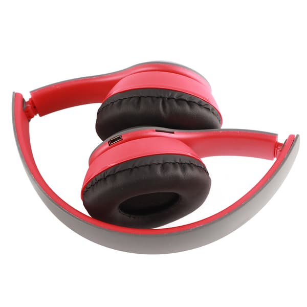 Bluetooth-headset vikbart tung bas ergonomiskt trådlöst sportheadset för studenter vuxna hemmakontor skola röd