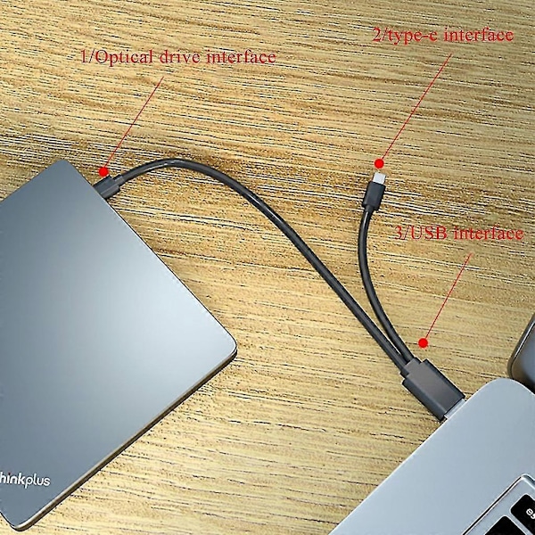 Ultratank Design Type-c Usb Ekstern Cd Dvd Brænder Dvd-rw Plug And Play