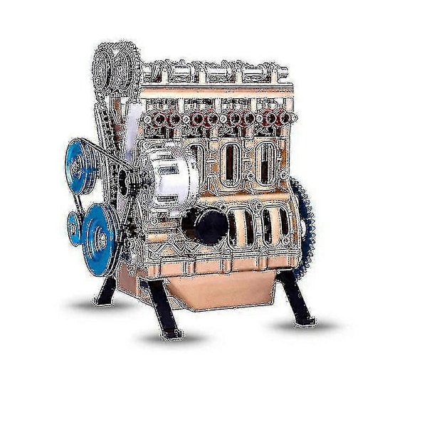 Mini Inline Fire-/Otte-Cylindret Motor Model Kit Legetøj af Høj Kvalitet til Voksne fire-cylindret
