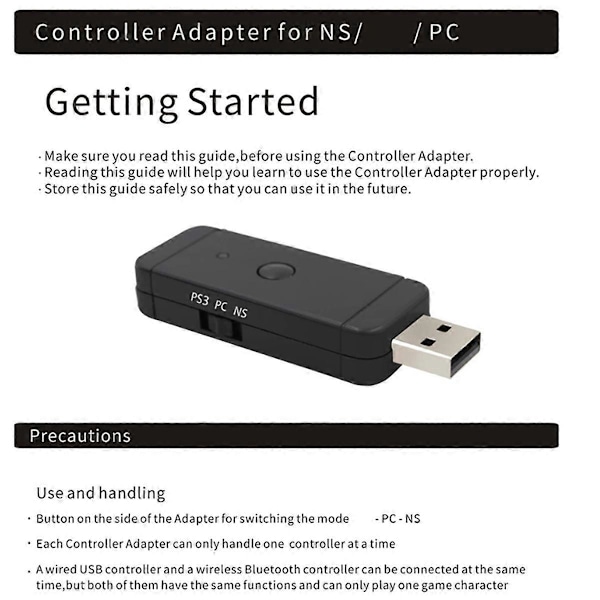 Bluetooth gamepad-omvandlare adapter för USB-omvandlare PC