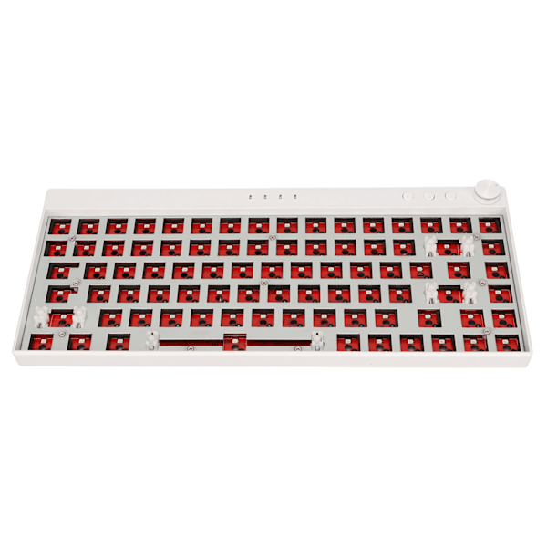 Mekanisk tangentbordssats 84 tangenter DIY RGB-belysning Hot Swap Trådlös 2.4G BT 3.0 5.0 Typ C Trådbundet Anpassat tangentbord för Win Vit