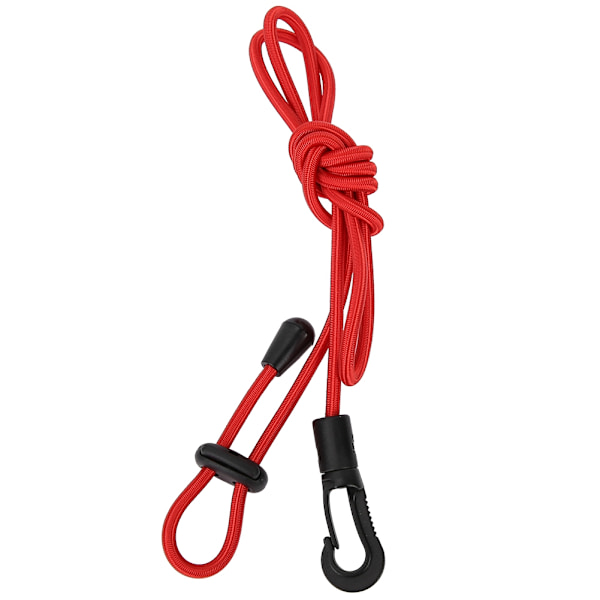 Bærbar udendørs nylon-elastisk paddle-snor til kano-kajak fiskestang (rød)