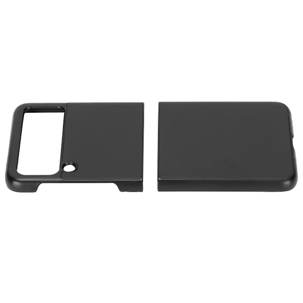 Lær Hard Case for Samsung Galaxy Z Flip 3 Mobiltelefon Støtsikker Anti-ripe Deksel Svart