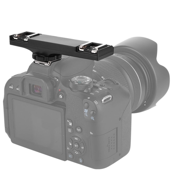 Kvalitets Ultralet Dual Hot Shoe Splitter til SLR-kamera videokamera (til Nikon SLR-kamera)