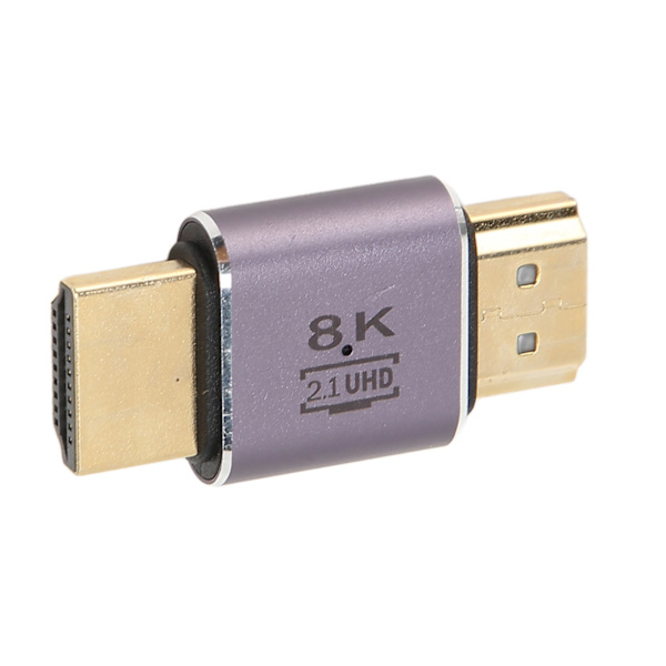 8K HD Multimedia Interface Kopplare 48 Gbps Hane till Hane 2.1 HD Multimedia Interface Adapter med Indikator