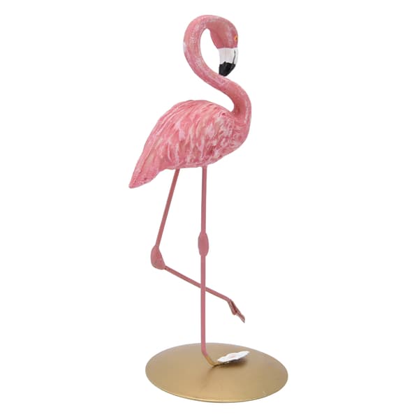 Rosa Flamingo Staty Prydnader Harts Figur Heminredningstillbehör för Vardagsrum Sovrum Arbetsrum