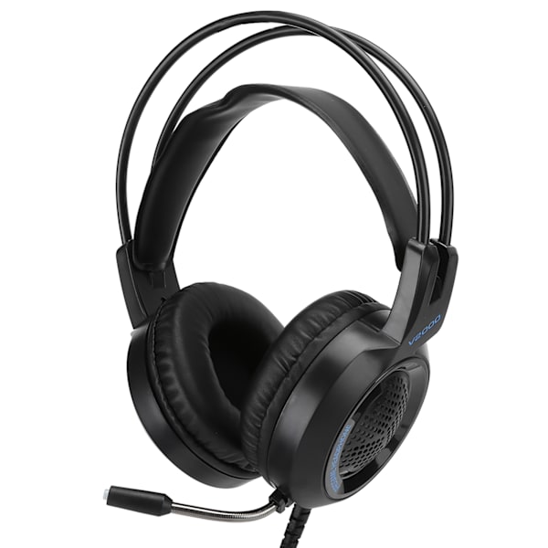 V2000 Gaming Headset Brusreducerande Mikrofon Hörlurar 3,5 mm Kontakt Hörlurar med LED-ljus för PC/Switch