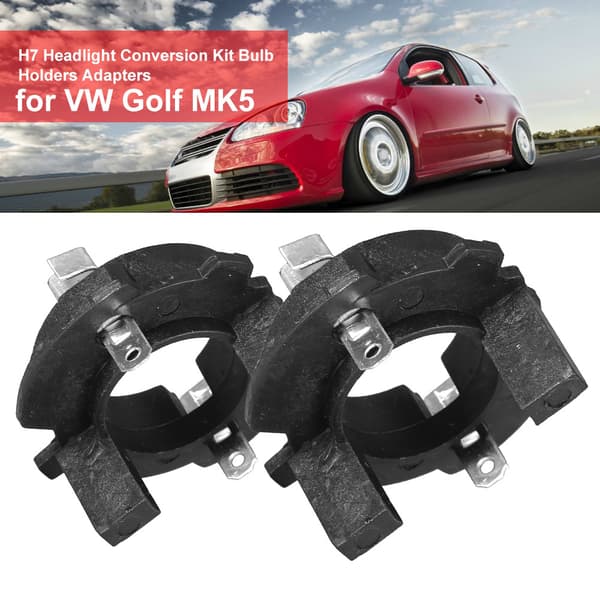 Par H7 LED Forlygte Konverteringssæt Pæreholdere Adaptere til Golf MK5
