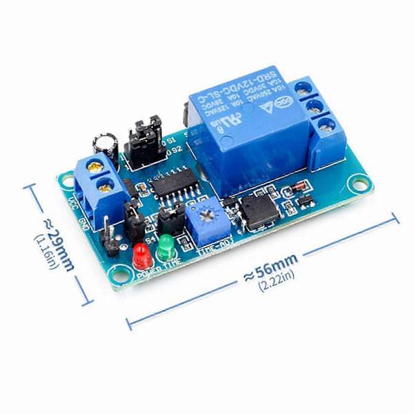3X 12V DC Fördröjningsrelä Fördröjd Påslagning / Fördröjd Avstängning Strömställarmodul med Timer