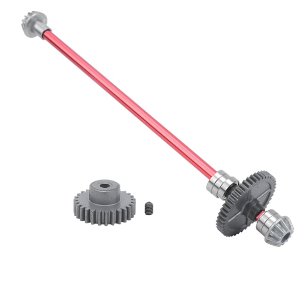 Keskellä oleva voimansiirtoakselin kokoonpano Moottorin vaihde sopii WLtoys 144001 1:14 RC-autoon (punainen)