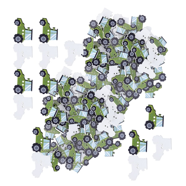 150 st träknappar tecknad bilform DIY handgjorda klädtillbehör