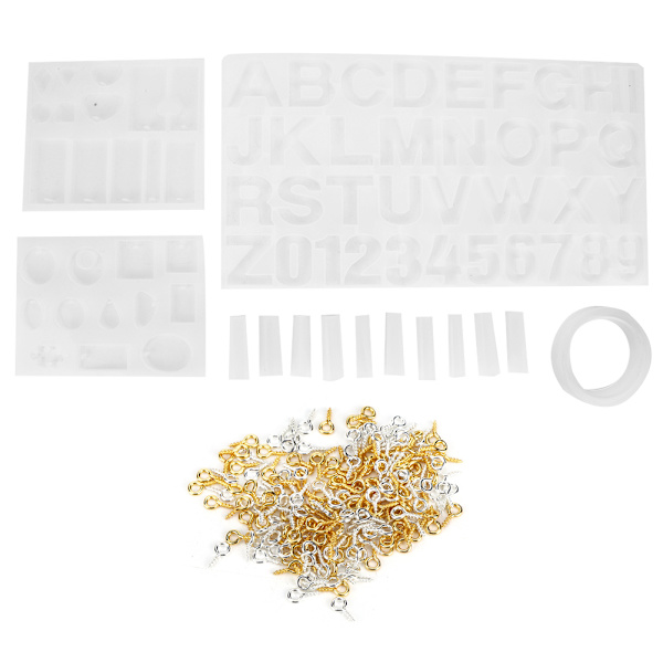 214 st/set örhänge berlock gjutform kit silikon gjutformar set DIY smycken hantverk tillbehör83056