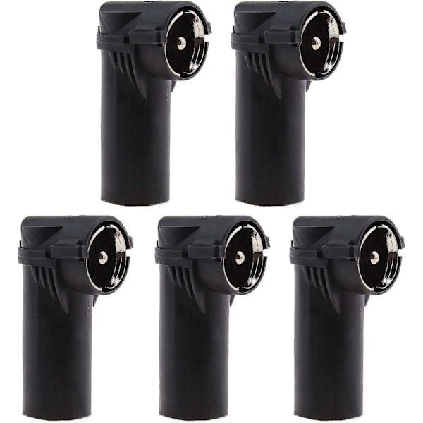 Universal Plast Hylster 5stk Din Han til Iso Hun Bilradio FM/AM Retvinklet Stik Antenne Adapter