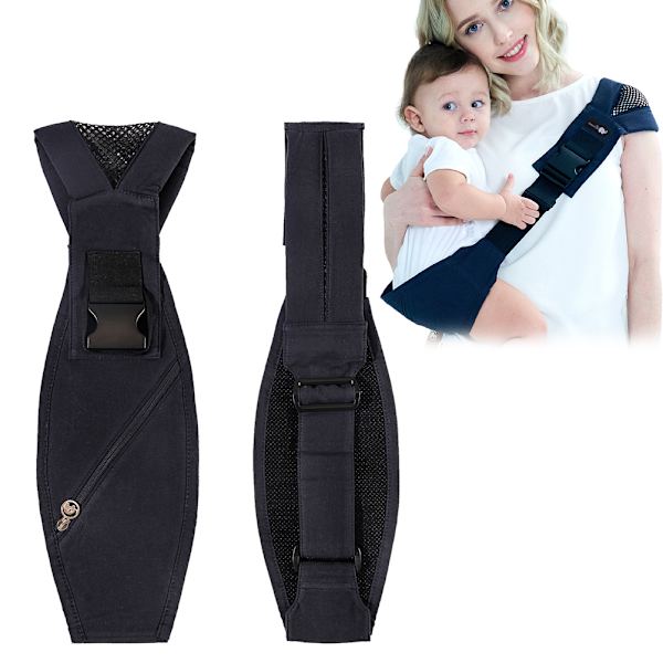 Bärbar baby carrier baby strap enkel axel baby wrap carrier baby halv inslagen sele med halkfria partiklar för nyfödd baby