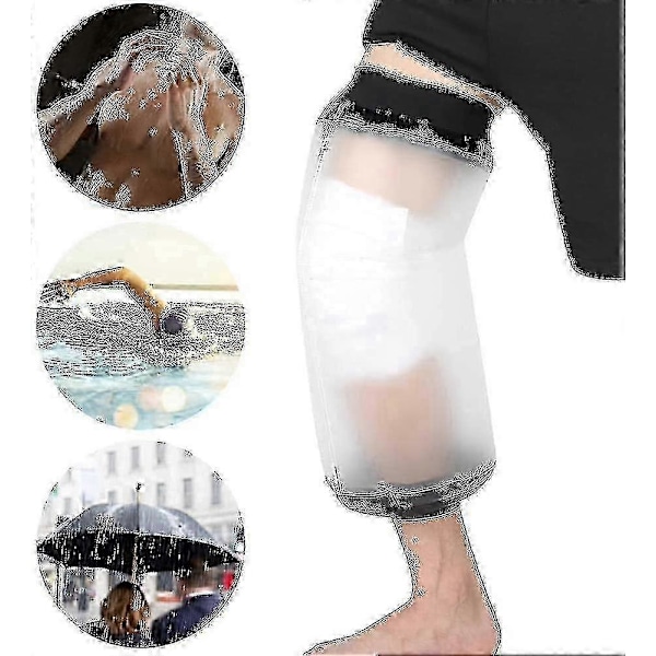 Vattentätt knäskydd för dusch, vattentäta skydd, gips- och förbandsöverdrag, bekväm vattentät försegling för att hålla sår och bandage torra