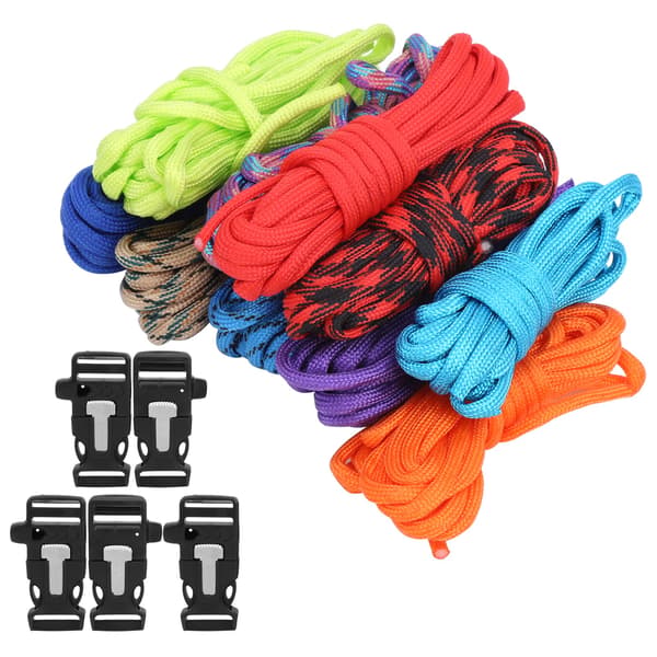 10st 3M/9.8FT Utomhus Camping 7-trådig Paracord Multifunktionellt Kraftigt Flätat Rep