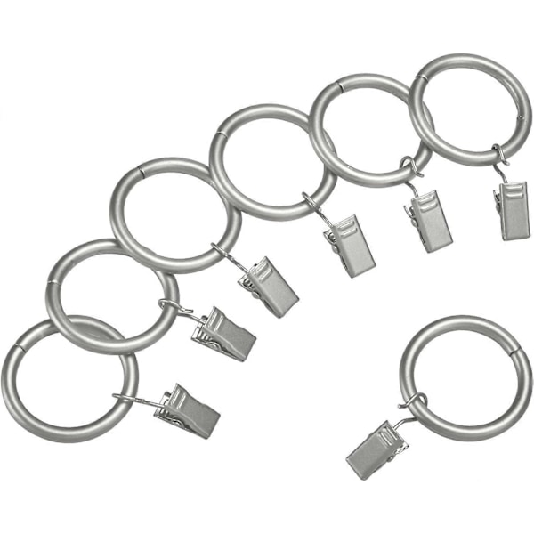 Gardinstångsklämmor för 1\" stång, Set om 20, Silver