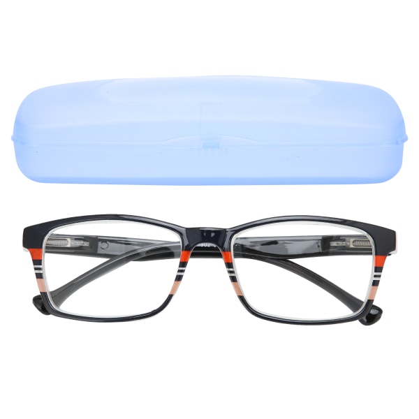 Unisex läsglasögon för äldre högupplösta glasögon Glasögon med förvaringsbox (+175 )