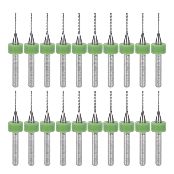 20 stk. PCB-bor Alloy Tungsten Steel Circuit Board Micro Twist Vertical Punch Tool Set