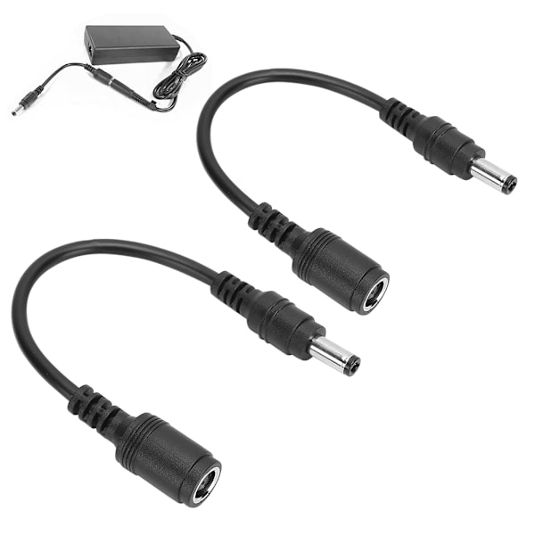 2 stk DC strømoplader adapter konverter 7,4x5,0 mm hun til 5,5x2,5 mm han til HP bærbar computer